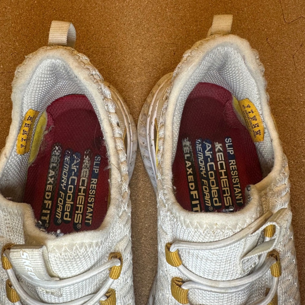 Skechers Work Relaxed Fit SR White Gold Slip Resistant Shoes 108133 Womens 7 - Picture 7 of 11